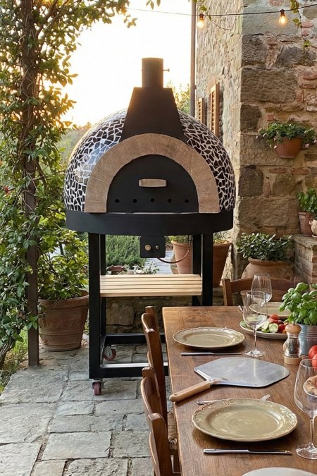 فرن بيتزا دائري موزاييك – قطر داخلي 70 سم