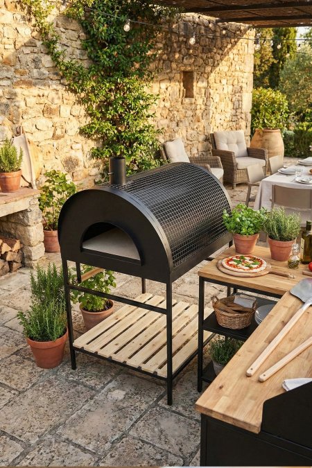 فرن بيتزا قوسي – أرضية طوب حراري