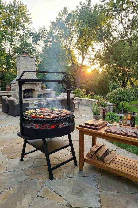 جريل دائري 90 سم – رف ستيك متحرك