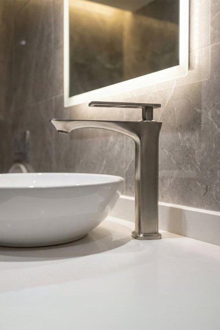 حنفية مغسلة شلال ستانلس مطفي