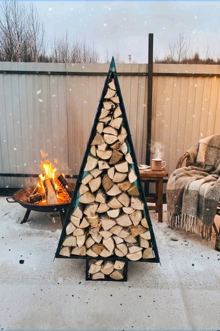 حامل حطب شجرة 120×80 سم