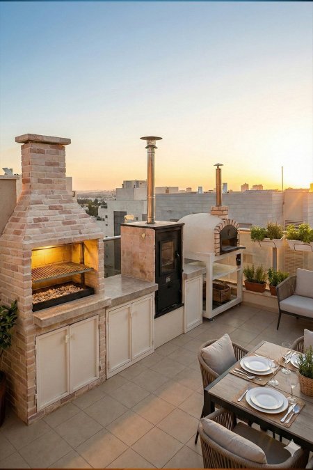 مطبخ خارجي تفصيل – طابون + فرن مدخّن + كانون