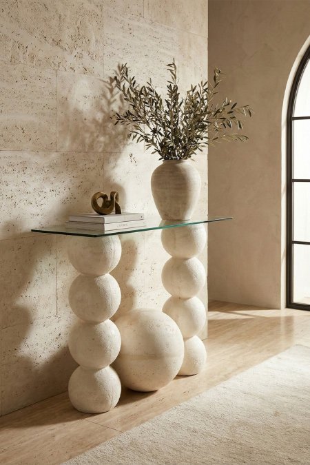 طاولة كونسل كرات + زجاج