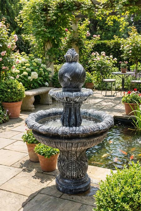 نافورة رخامية (كرة) – مقاس 0.90×1.80م