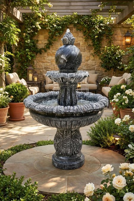 نافورة الكرة الكلاسيكية – (إسمنت)