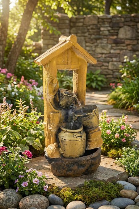 نافورة البير الريفي – (إسمنت)