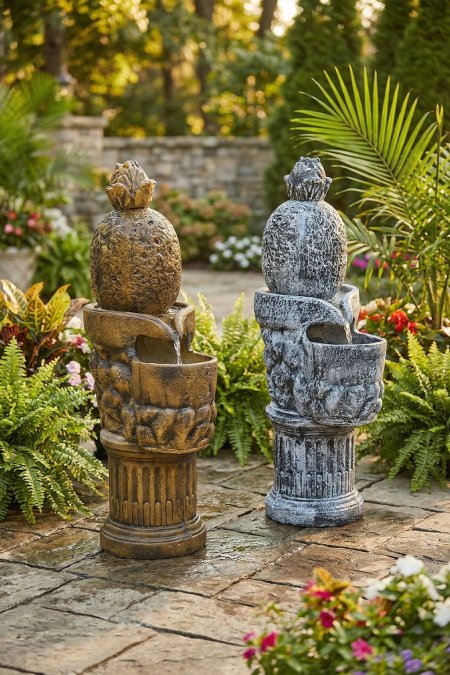 نافورة الأناناس الكلاسيكية – (إسمنت)