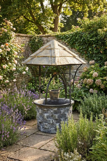 نافورة البير التراثي (سقف + دلو) – إسمنت