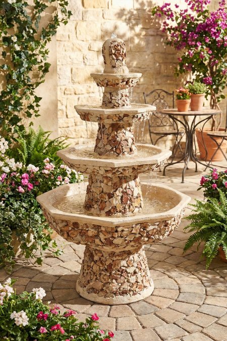 نافورة الحصى الكلاسيكية – 3 طبقات