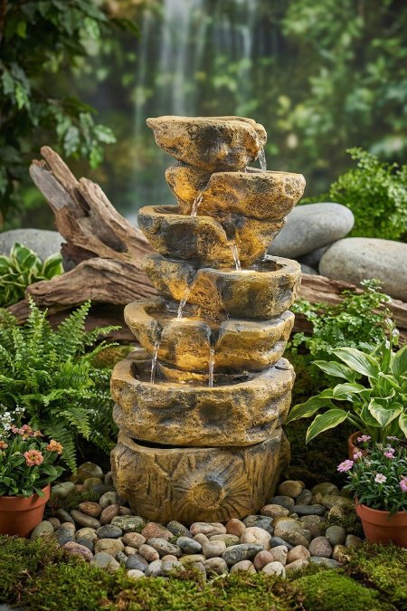 نافورة الشلال الصخري (حجم صغير)