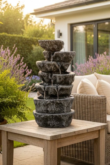 نافورة الطاولة الحجرية – شلال الأحواض (ميني)