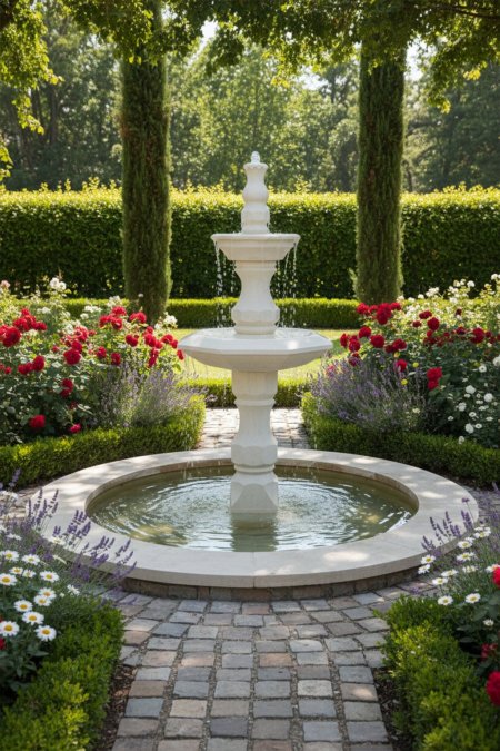 نافورة حديقة الورد – طبقتين