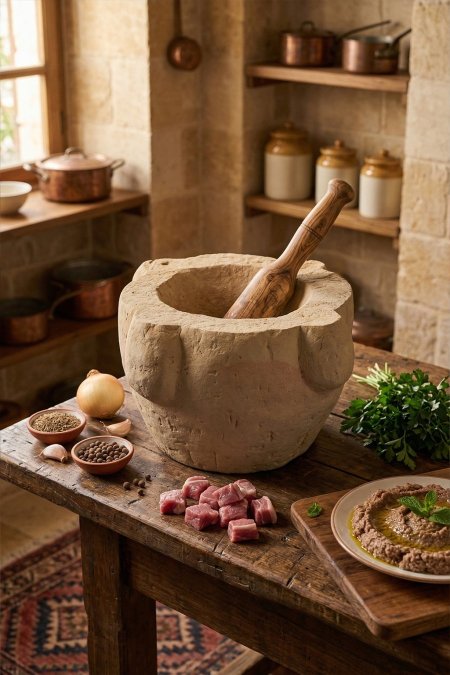 جرن كبة أنتيك حجر طبيعي