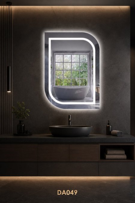 مرآة LED بتصميم هندسي غير تقليدي