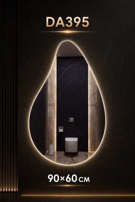 مرآة LED عضوية بتصميم قطرة