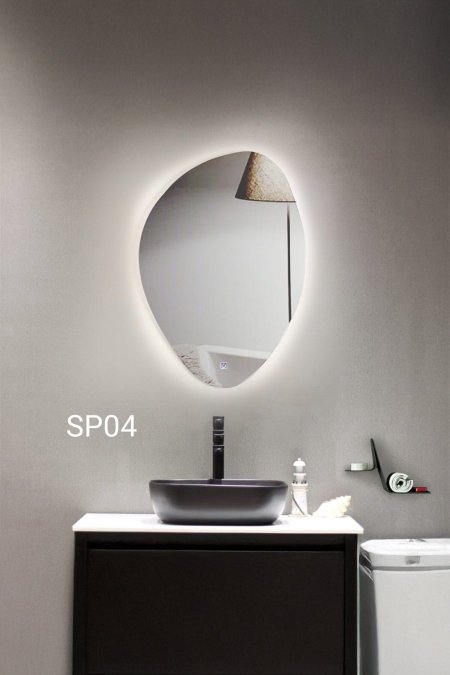 مرآة LED عصرية بتصميم عضوي SP04