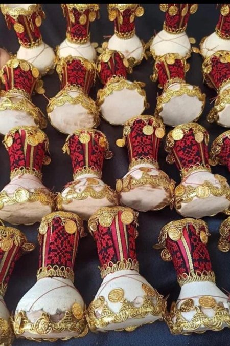 طبلة فخارية تراثية مزخرفة