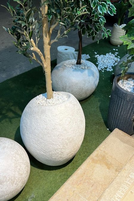 قوّارة فايبر بتصميم حجر أبيض طبيعي