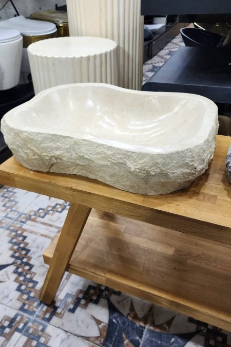 حوض مغسلة حجر طبيعي