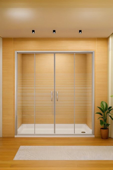 شور واجهة عريض – فريم كروم بخطوط Privacy (سحّاب مزدوج)