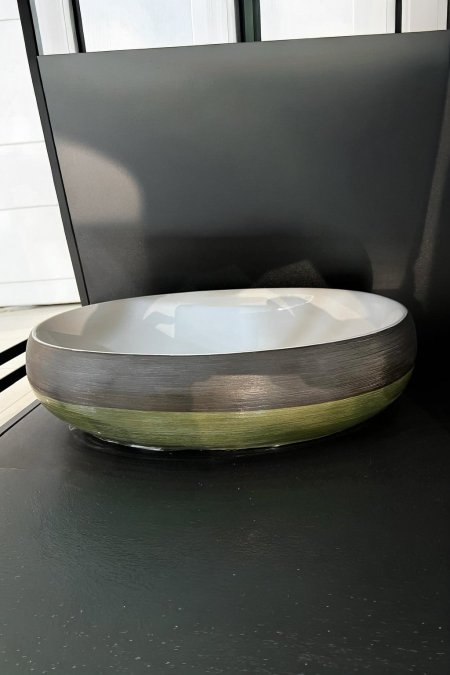 حوض مغسلة بيضاوي ثنائي اللون – موديل تيرا