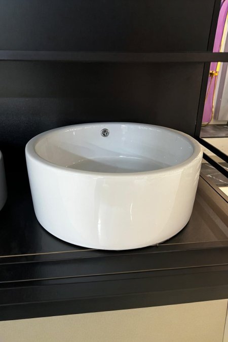 حوض مغسلة دائري عميق أبيض – موديل ديب