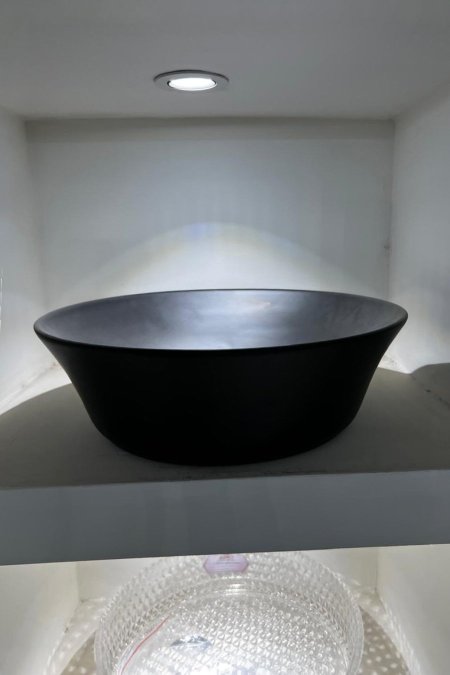 حوض مغسلة أسود مطفي مخروطي – موديل إيليغانت بلاك