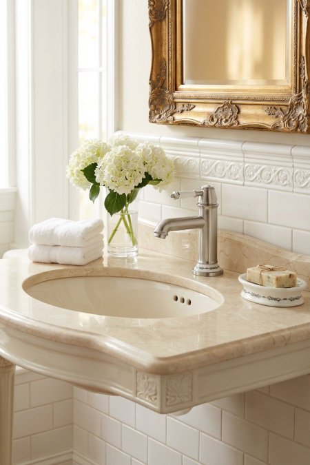 حنفية مغسلة كلاسيكية قصيرة – لون فضّي