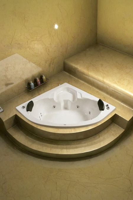 جاكوزي زاوية مزدوج مع مسندي رأس