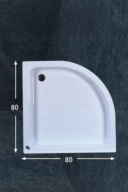 قاعدة شاور زاوية 80×80 سم – ربع دائرية