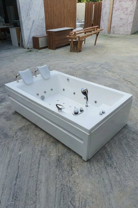 جاكوزي مزدوج مودرن بنفاثات مساج مائية